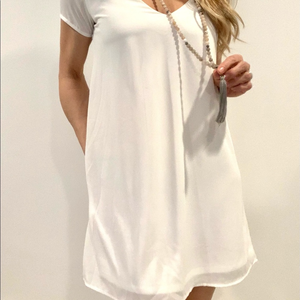White Summer Simple Beautiful Versatile Dress - image 2